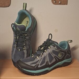 Columbia Techlite Waterproof Hiking Trail Shoes Blue/Teal Women's Size 7